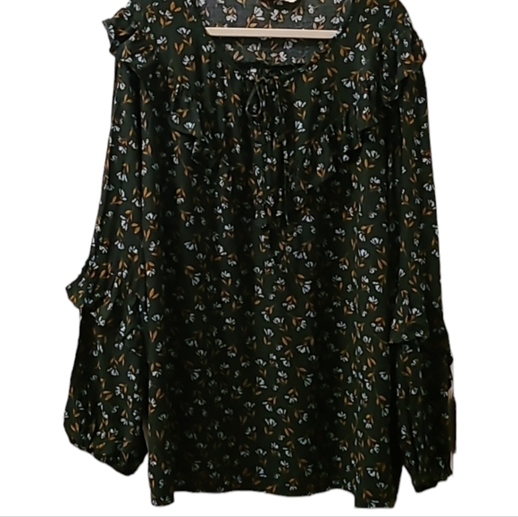 Sonoma Tops - SONOMA BRAND WOMENS BLUE FLORAL PLUS SIZE LONG SLEEVES TOP SIZE 5X